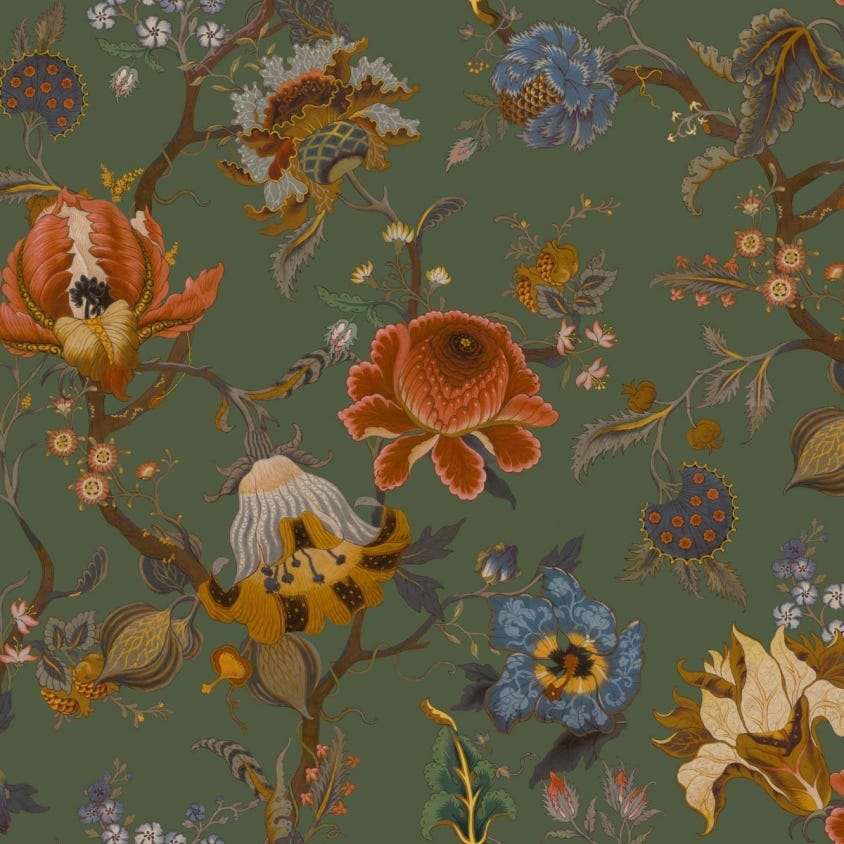 Artemis Wallpaper - Moss Green - House of Hackney - 1-WA-ART-DI-MOS-XXX - Morris Wallpaper