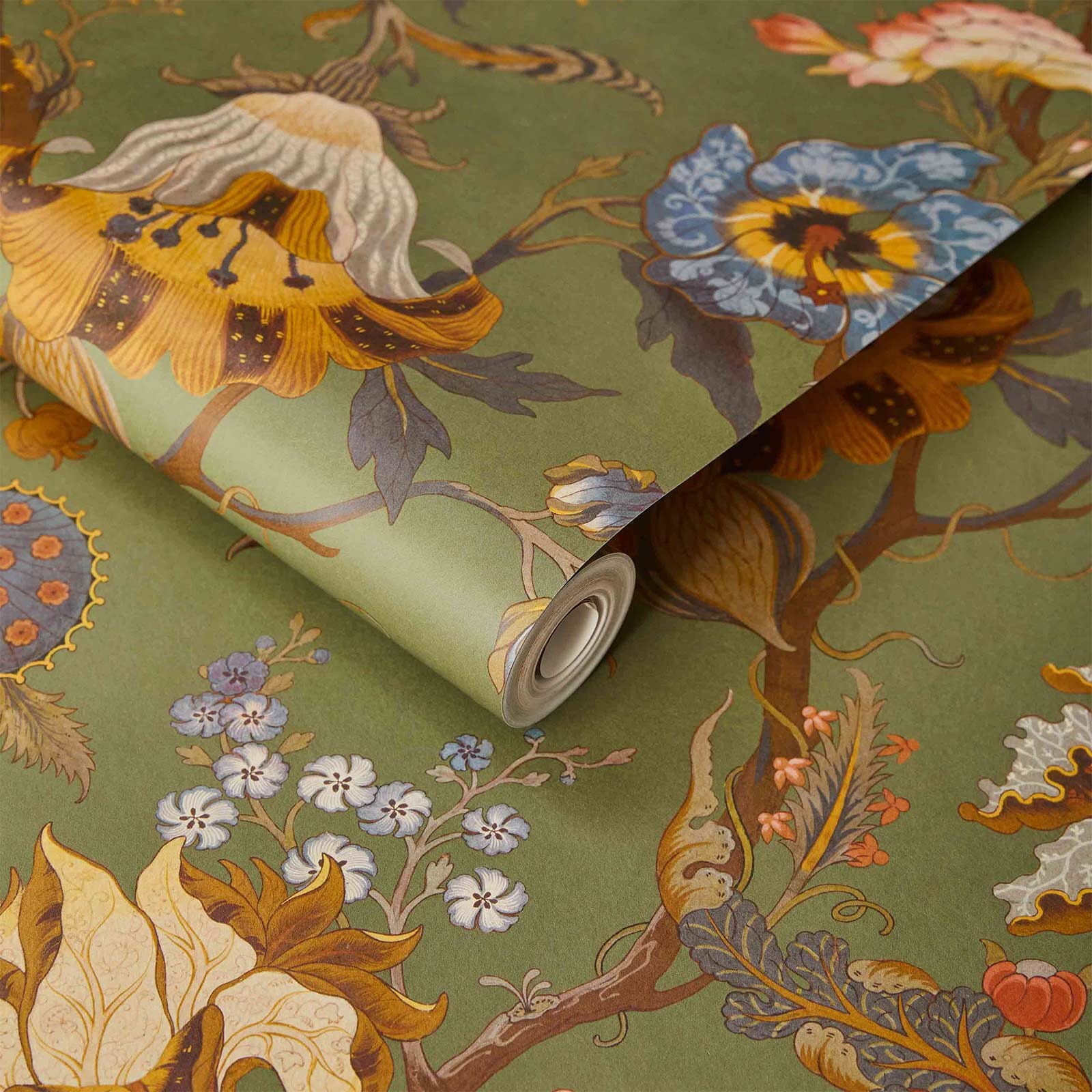 Artemis Wallpaper - Moss Green - House of Hackney - 1-WA-ART-DI-MOS-XXX - Morris Wallpaper