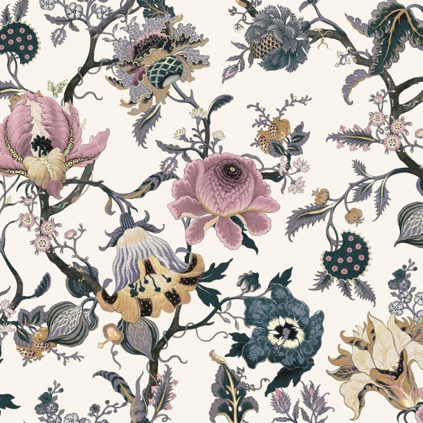 Artemis Wallpaper - Off-White - House of Hackney - 1-WA-ART-DI-WHT-XXX - Morris Wallpaper