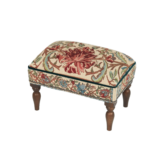 Artichoke Upholstered Stool - Hines of Oxford - AS481 - Morris Wallpaper