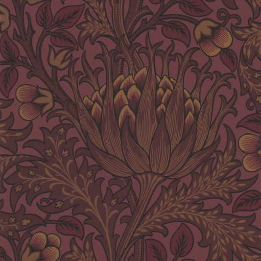 Artichoke Wallpaper - Wine - Morris & Co - 210355 - Morris Wallpaper