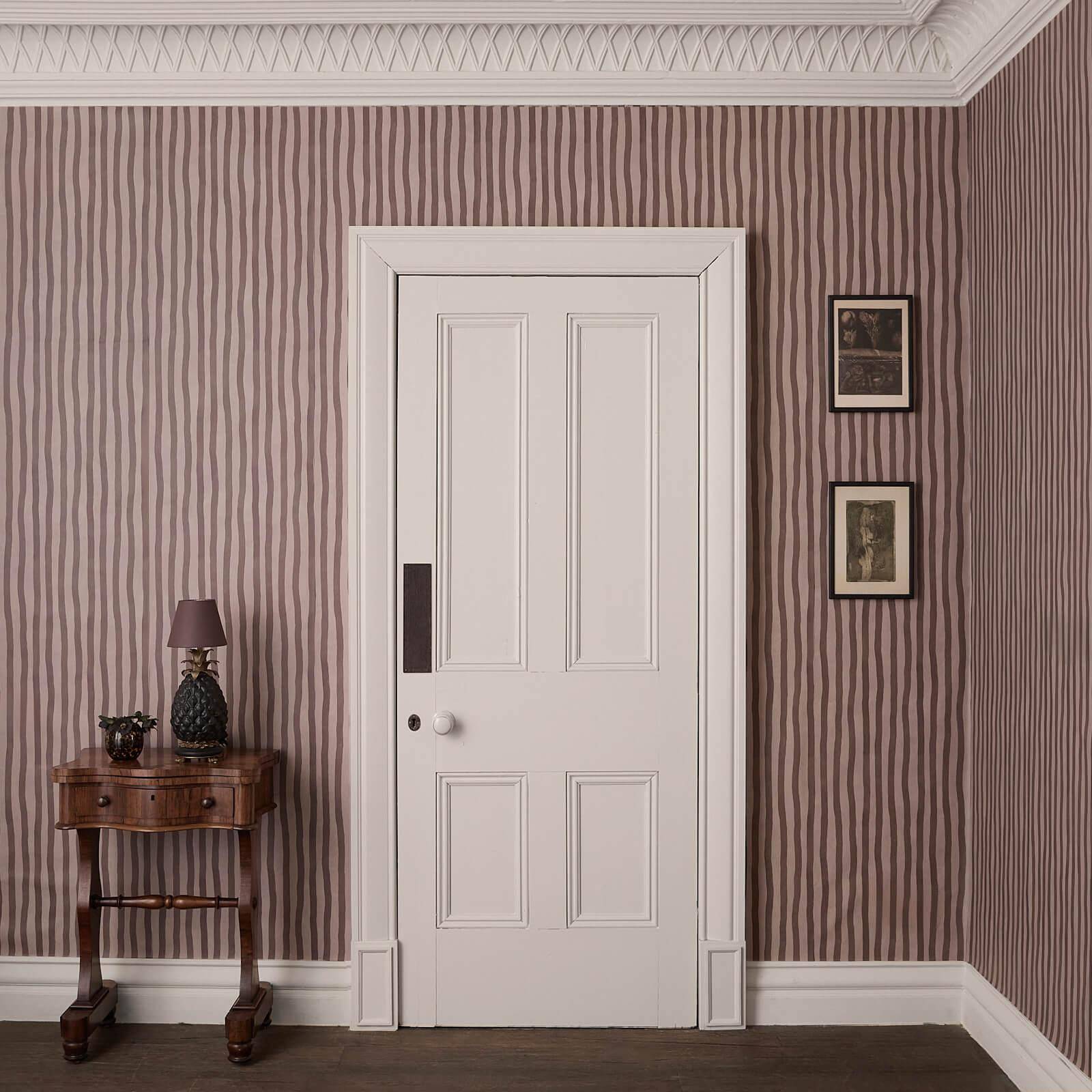Artist's Stripe Wallpaper - Carnelian - House of Hackney - 1-WA-ATS-DI-CRN-XXX - Morris Wallpaper