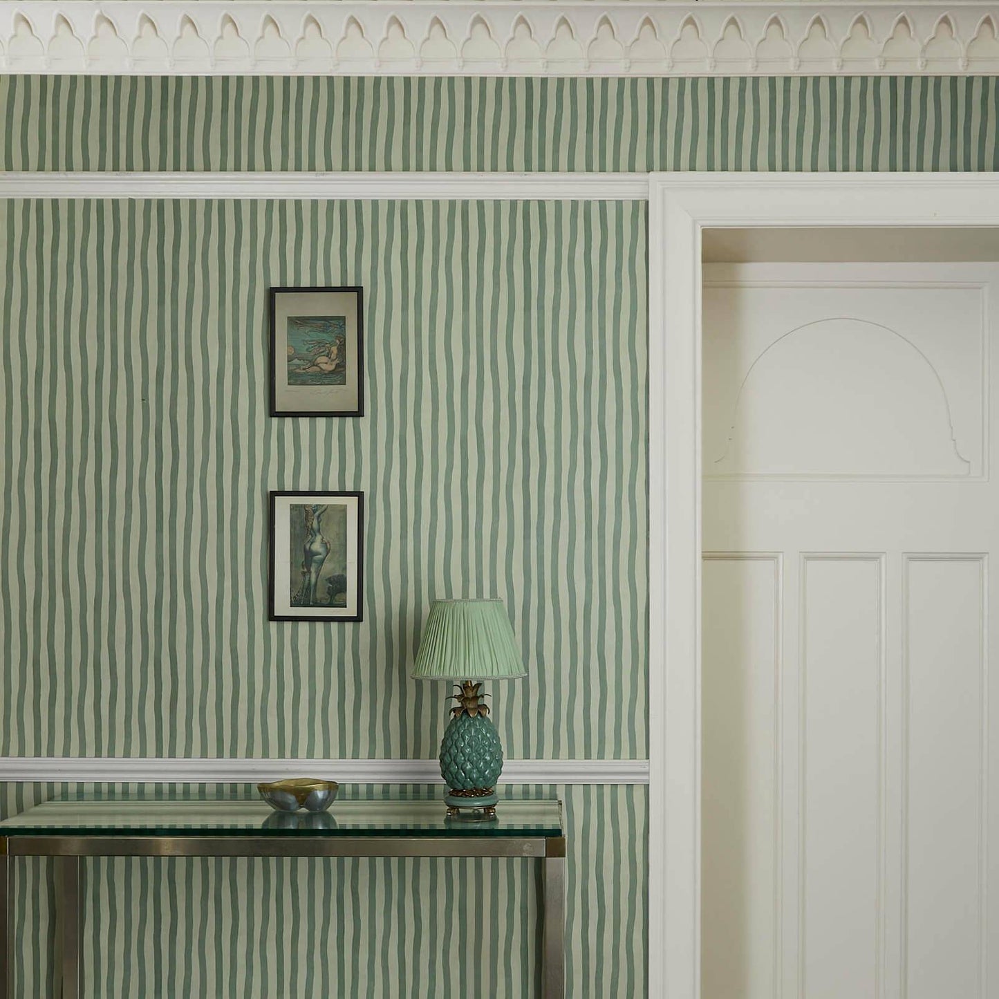 Artist's Stripe Wallpaper - Opal - House of Hackney - 1-WA-ATS-DI-MYO-XXX - Morris Wallpaper