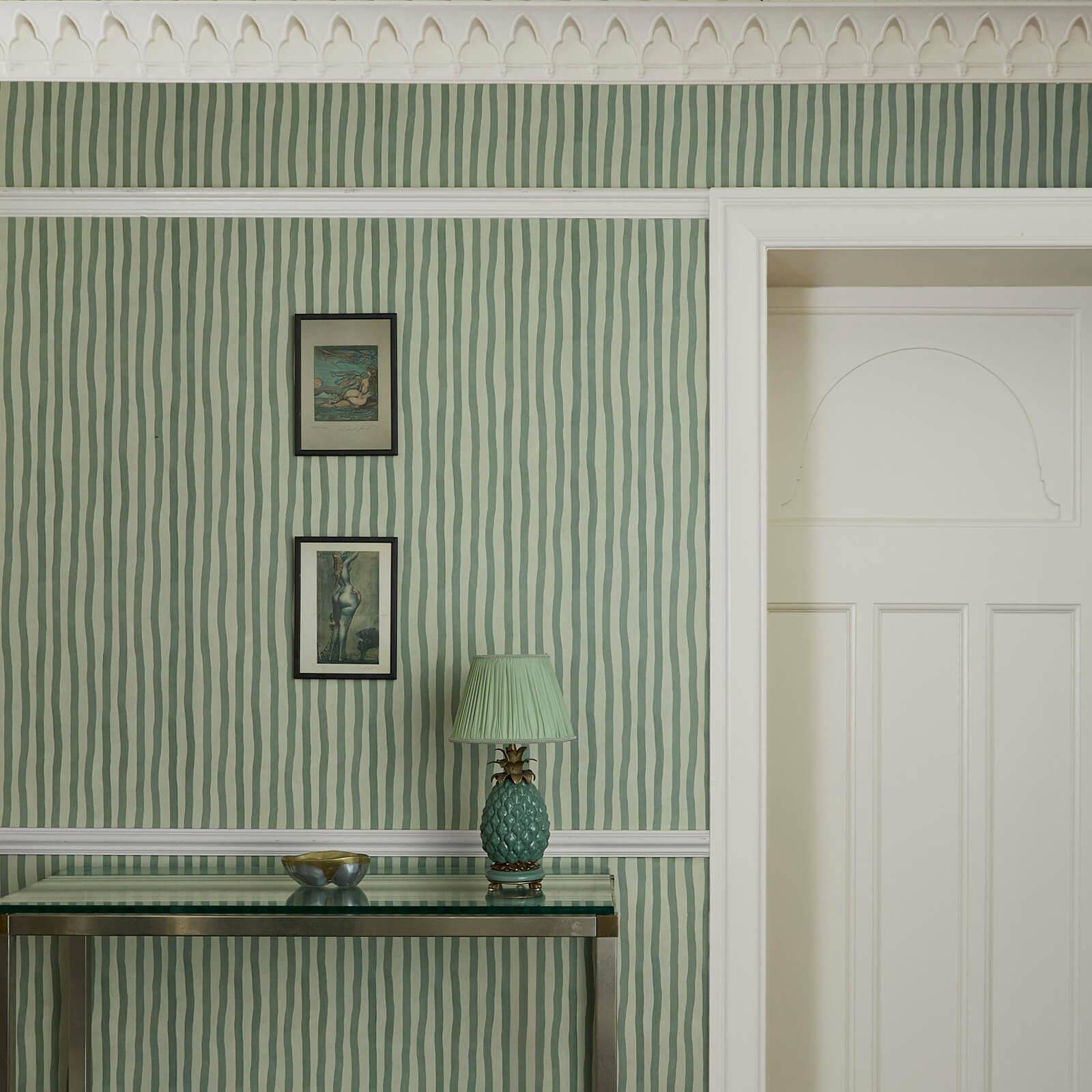 Artist's Stripe Wallpaper - Opal - House of Hackney - 1-WA-ATS-DI-MYO-XXX - Morris Wallpaper