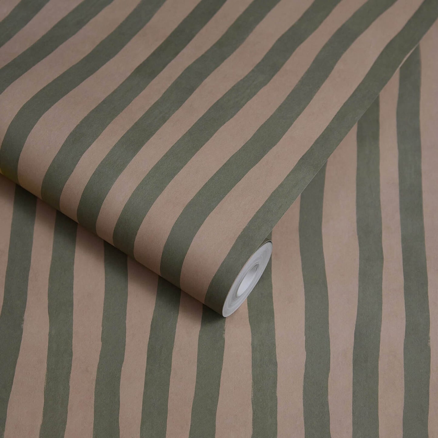Artist's Stripe Wallpaper - Sap & Alabaster - House of Hackney - 1-WA-ATS-DI-SAL-XXX - Morris Wallpaper