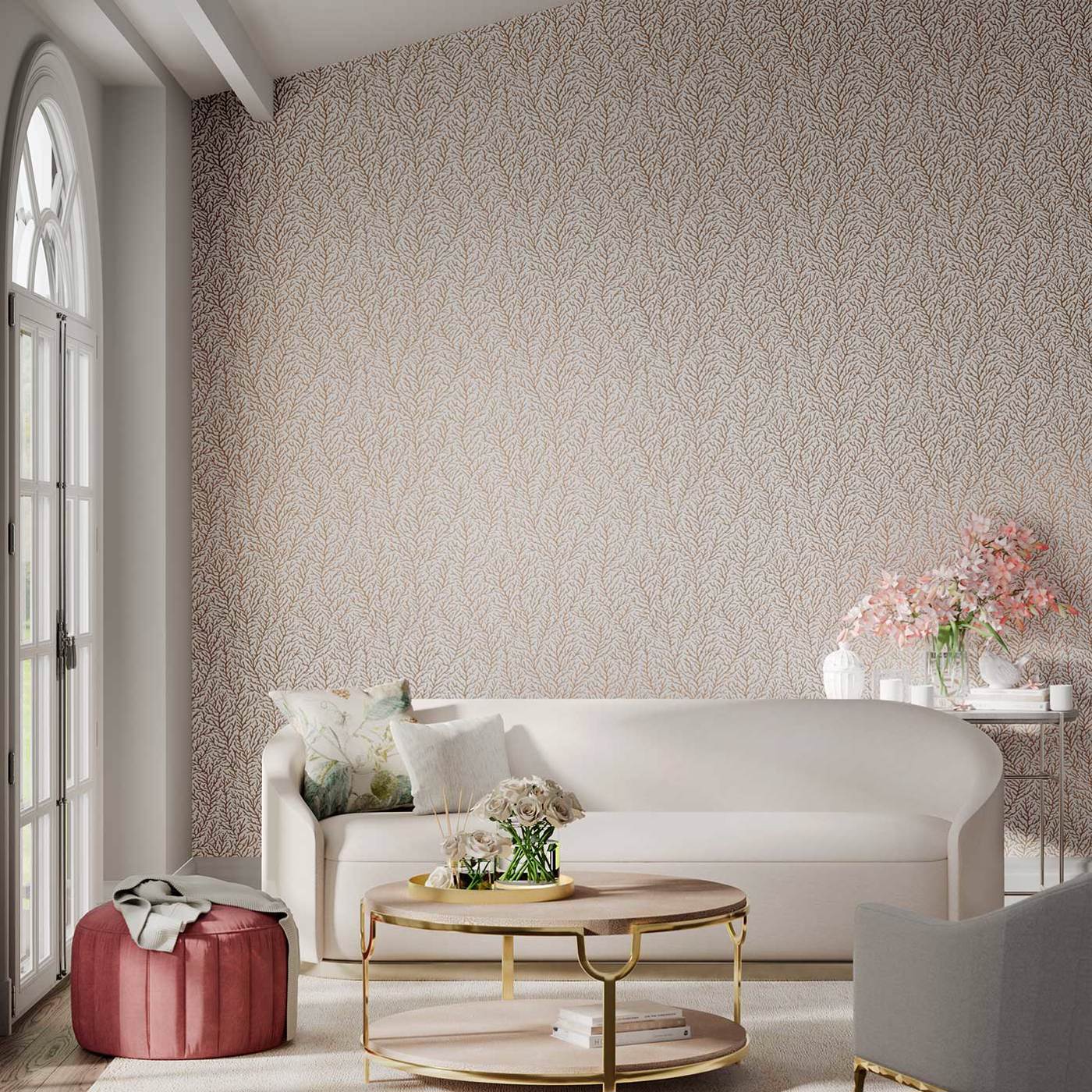Atoll Wallpaper - Bronze/ Sailcloth - Harlequin - HTEW112768 - Morris Wallpaper