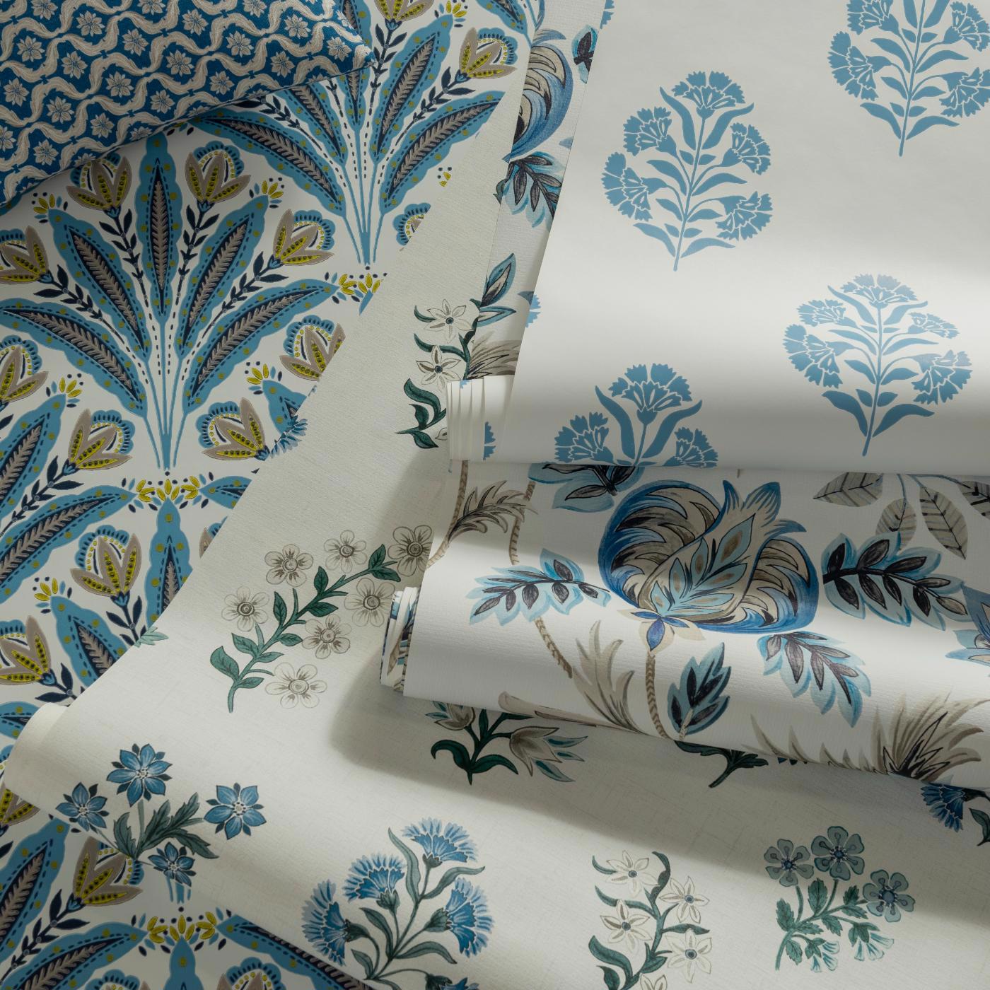 Attingham Wallpaper - Denim - Clarke & Clarke - W0193/02 - Morris Wallpaper