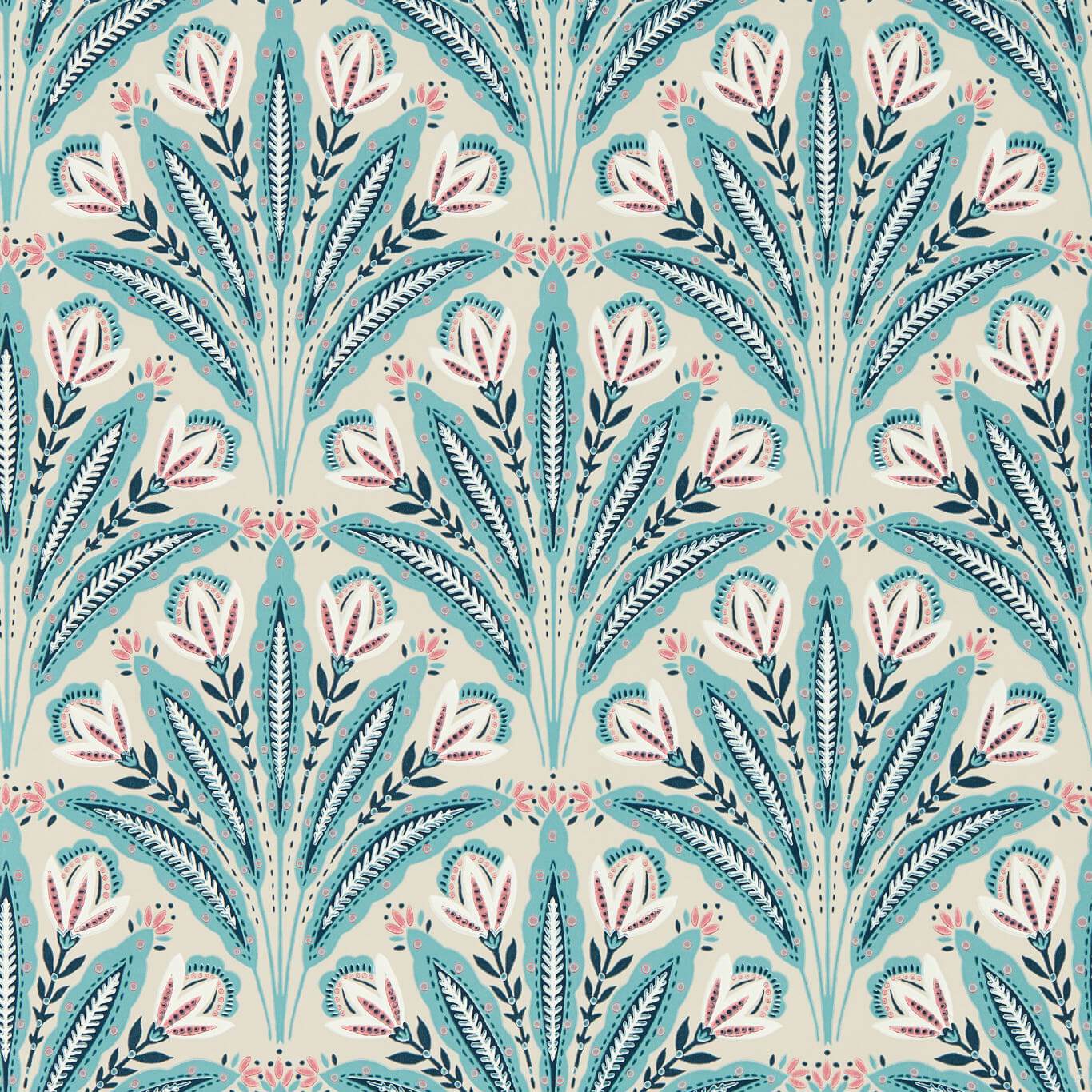 Attingham Wallpaper - Mineral - Clarke & Clarke - W0193/03 - Morris Wallpaper