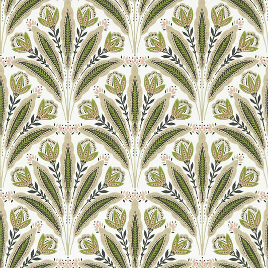 Attingham Wallpaper - Sage/Blush - Clarke & Clarke - W0193/04 - Morris Wallpaper
