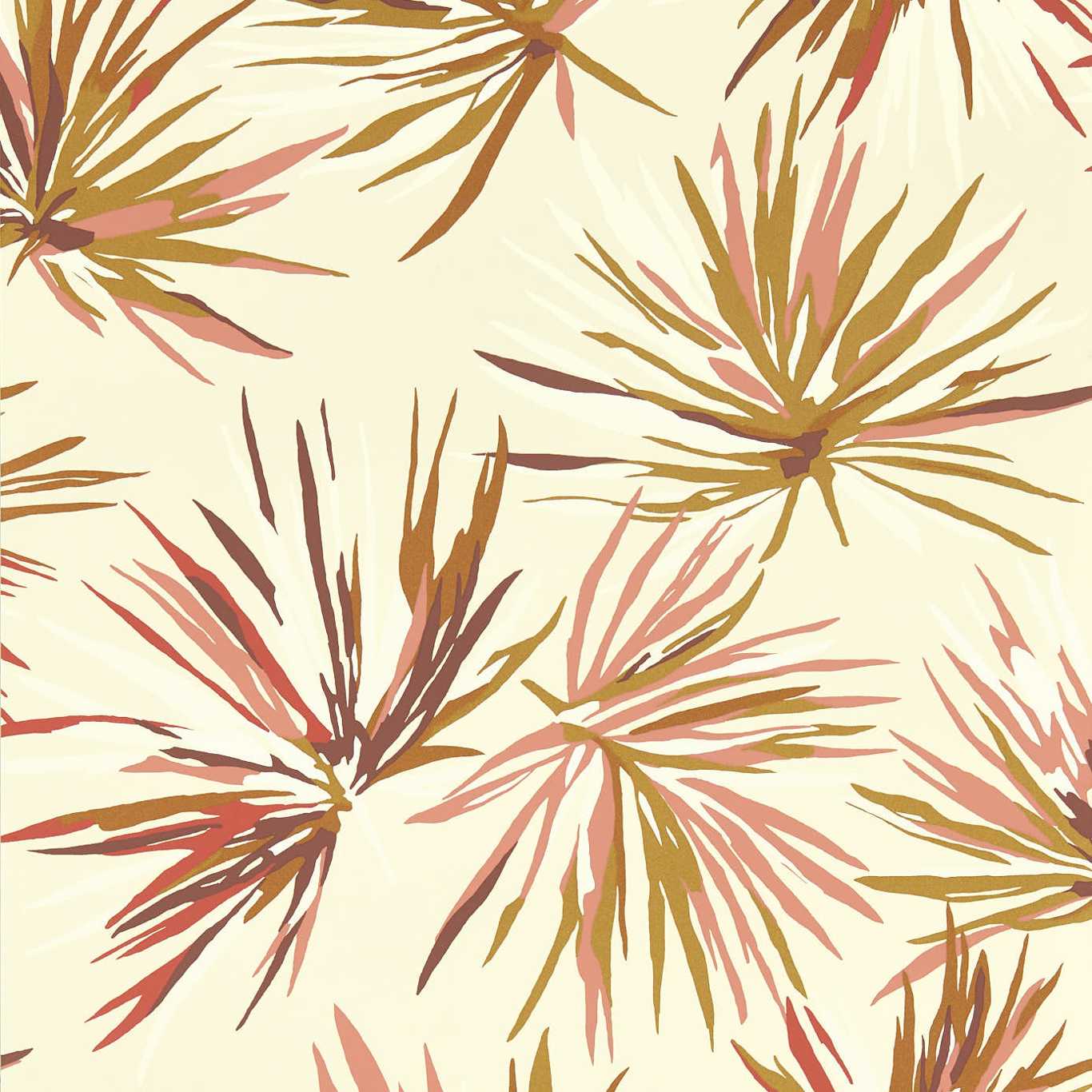 Aucuba Wallpaper - Gold/Rosewood/Parchment - Harlequin - HM7W112745 - Morris Wallpaper