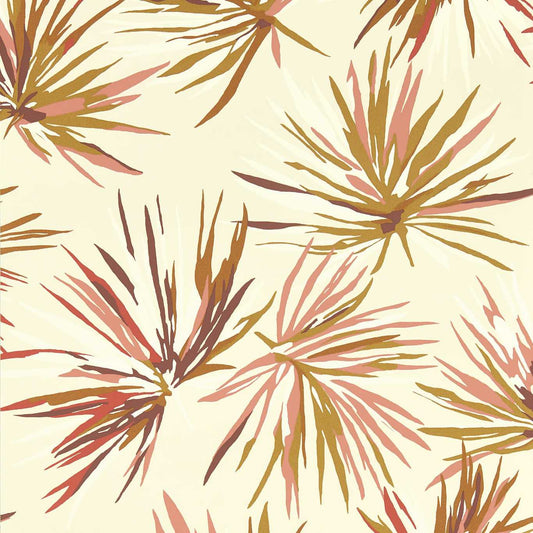 Aucuba Wallpaper - Gold/Rosewood/Parchment - Harlequin - HM7W112745 - Morris Wallpaper