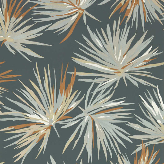 Aucuba Wallpaper - Slate/Bronze/Topaz - Harlequin - HM7W112744 - Morris Wallpaper