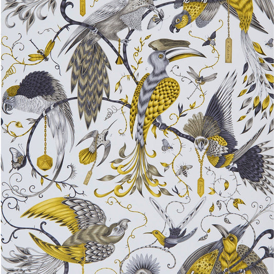 Audubon Wallpaper - Gold - Clarke & Clarke - W0099/02 - Morris Wallpaper