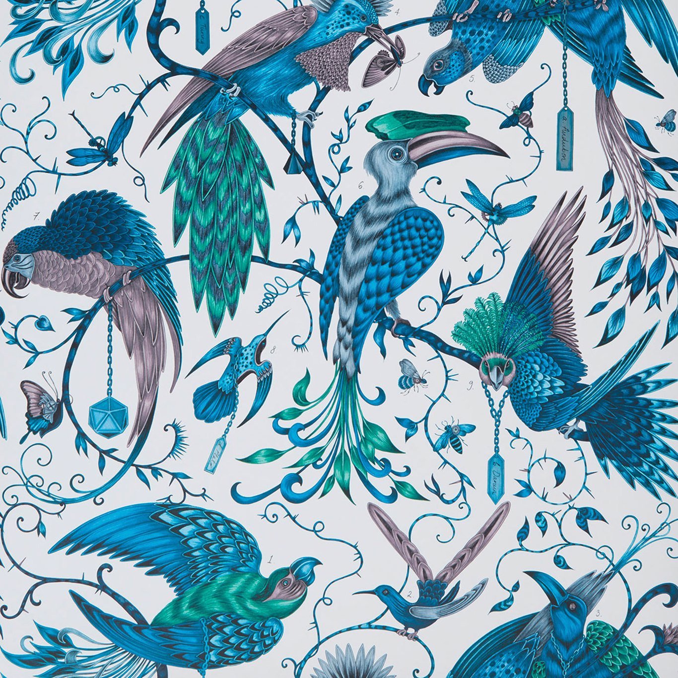 Audubon Wallpaper - Jungle - Clarke & Clarke - W0099/03 - Morris Wallpaper