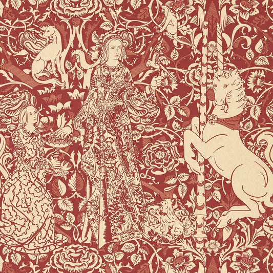 Aurelia's Grail Wallpaper - Madder/Parchment - DGDW217298