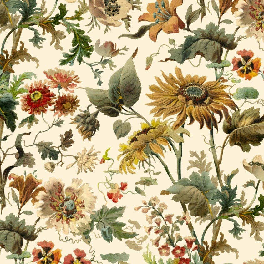Avalon Wallpaper - Ecru - House of Hackney - 1-WA-AVA-DI-ECR-XXX - Morris Wallpaper