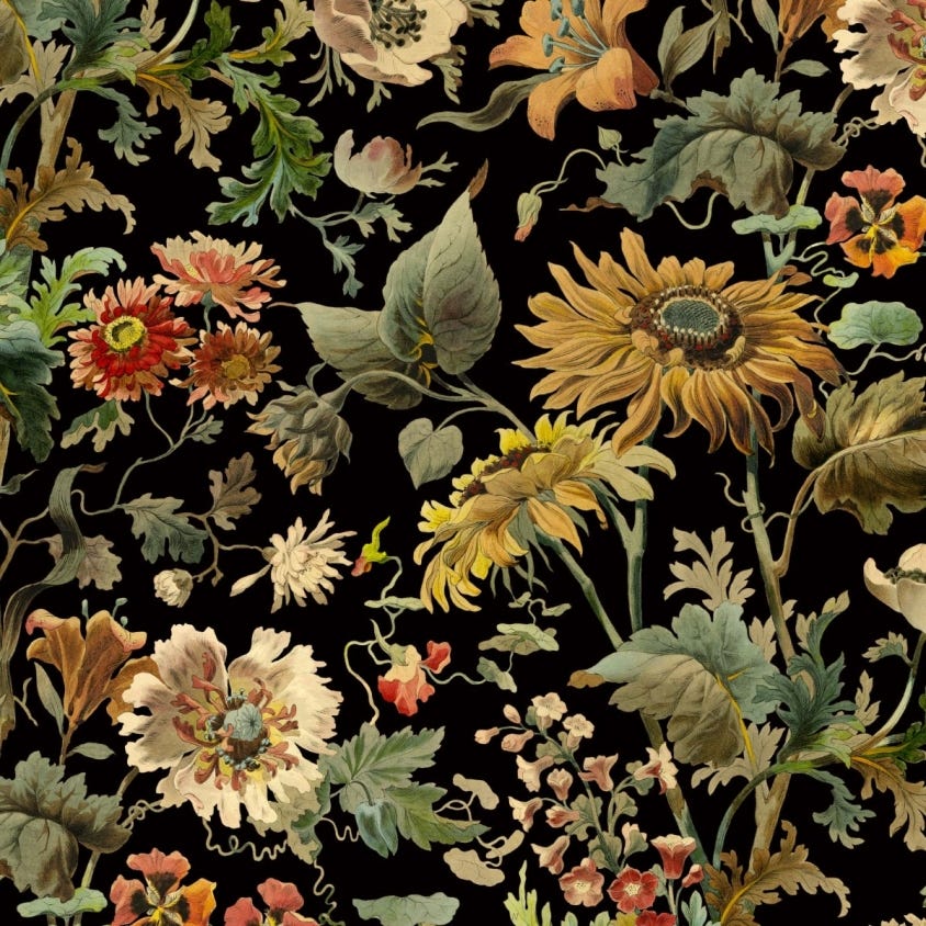 Avalon Wallpaper - Noir - House of Hackney - 1-WA-AVA-DI-NOI-XXX - Morris Wallpaper