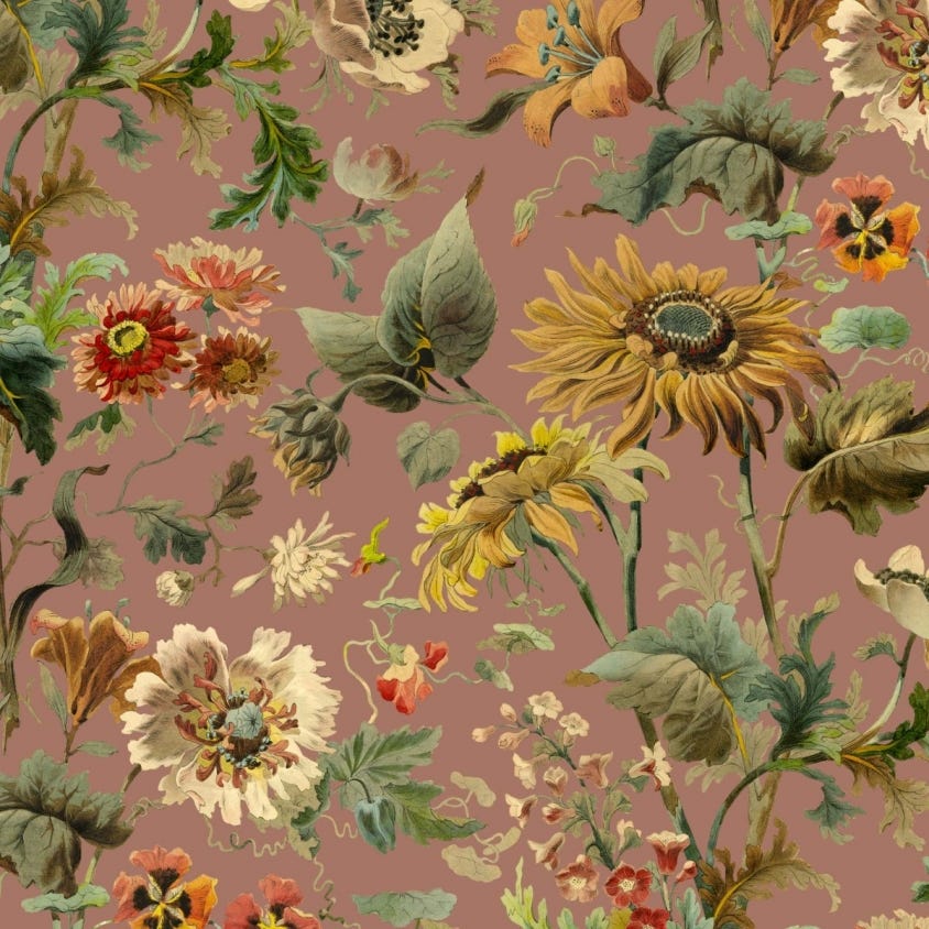 Avalon Wallpaper - Puce-Pink - House of Hackney - 1-WA-AVA-DI-PNK-XXX - Morris Wallpaper