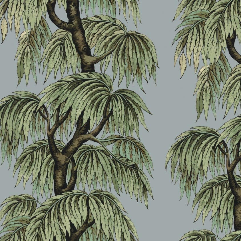 Babylon Wallpaper - Dove / Willow - House of Hackney - 1-WA-BAB-DI-D&W-XXX - Morris Wallpaper