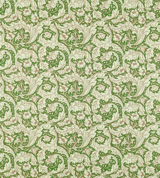 Bachelors Button Fabric - Leaf Green/Sky - Morris & Co - 226986 - Premier Wallcovering