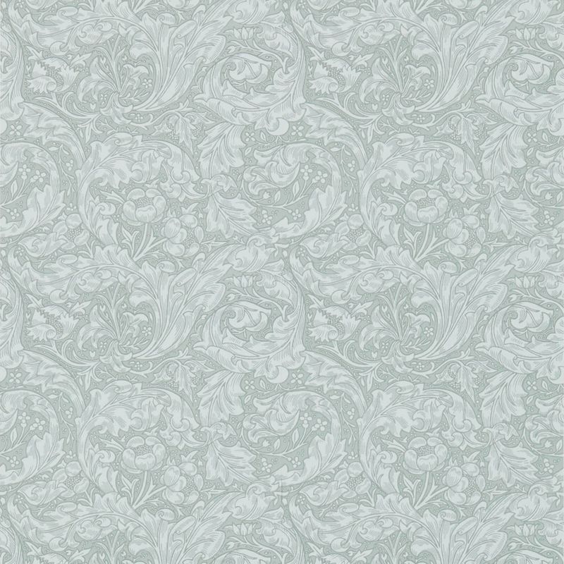 Bachelors Button Wallpaper - Silver - Morris & Co - 216824 - Morris Wallpaper