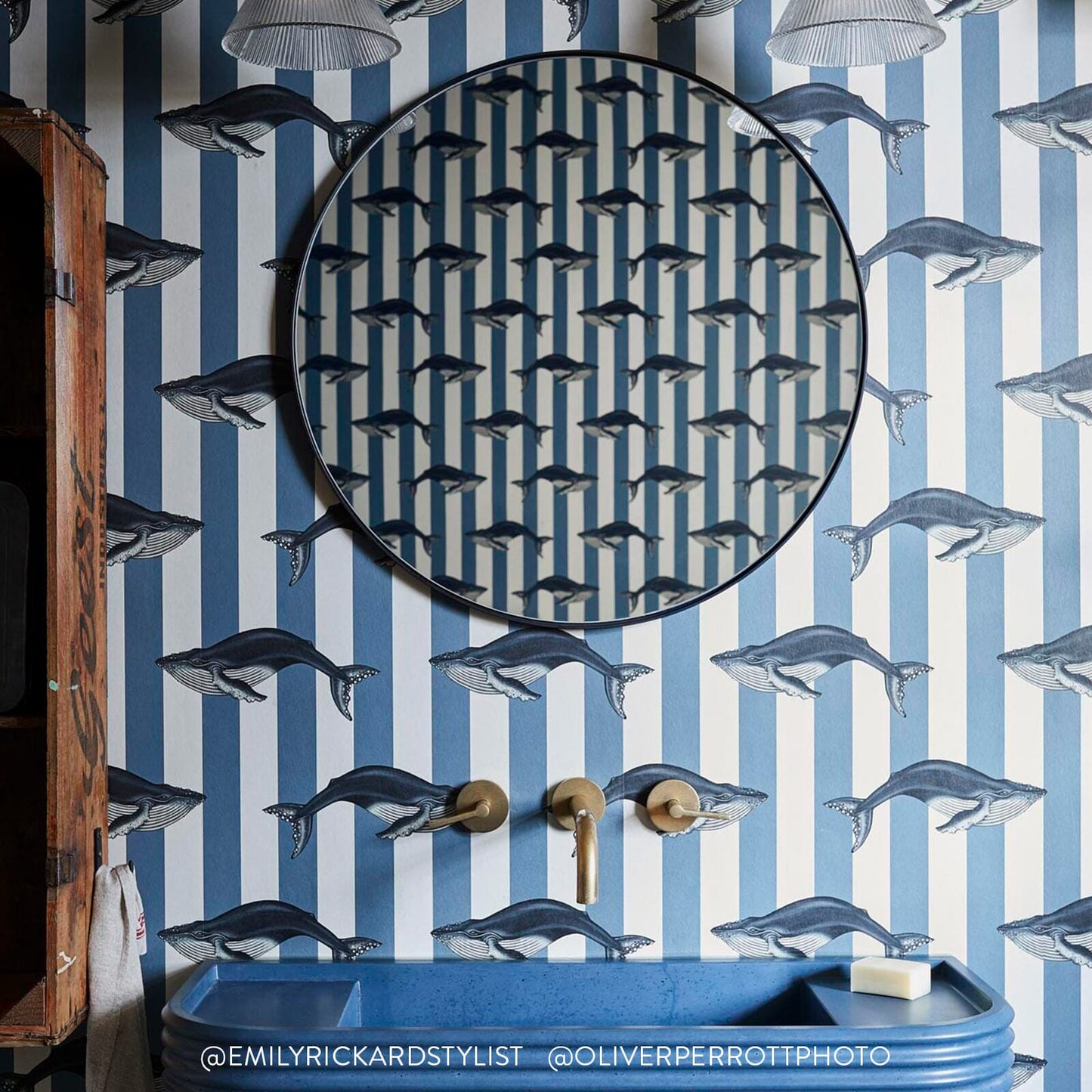 Baleana Wallpaper - Denim - House of Hackney - 1-WA-BAL-DI-DEN-XXX - Morris Wallpaper