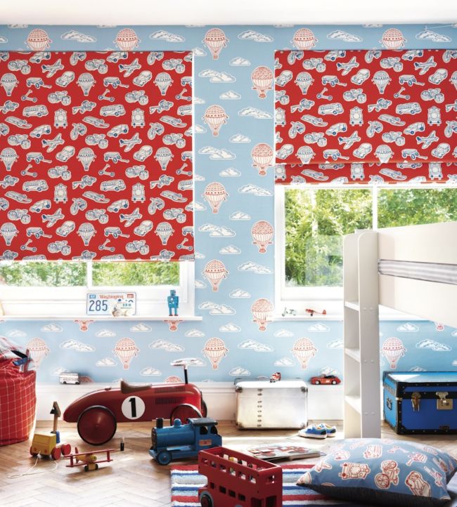 Balloons Wallpaper - Red/Vanilla - DLIT214029 - Sanderson - Morris Wallpaper