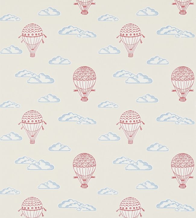 Balloons Wallpaper - Red/Vanilla - DLIT214029 - Sanderson - Morris Wallpaper