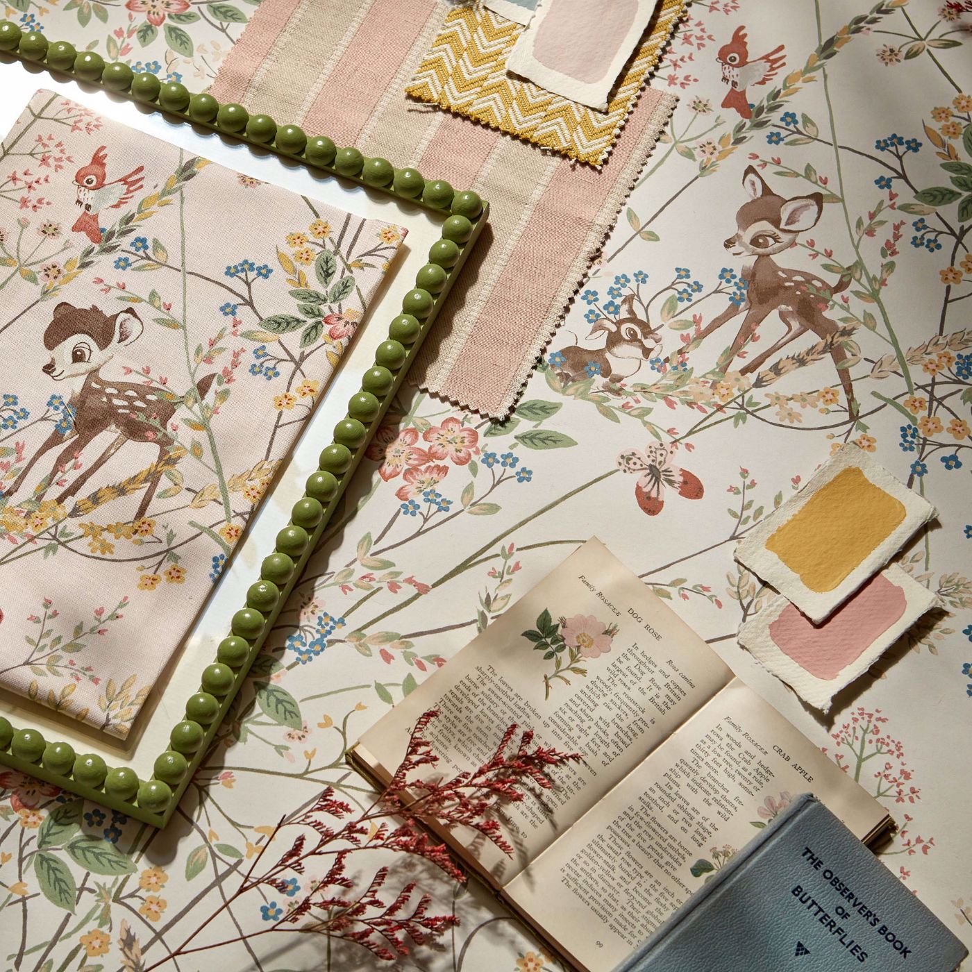 Bambi Wallpaper - Sugared Almonds - Sanderson - DDIW217276 - Morris Wallpaper