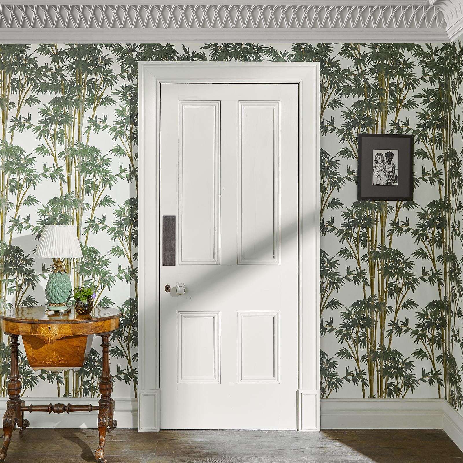 Bambusa Wallpaper - Antique-White - House of Hackney - 1-WA-BAM-DI-WHT-XXX - Morris Wallpaper