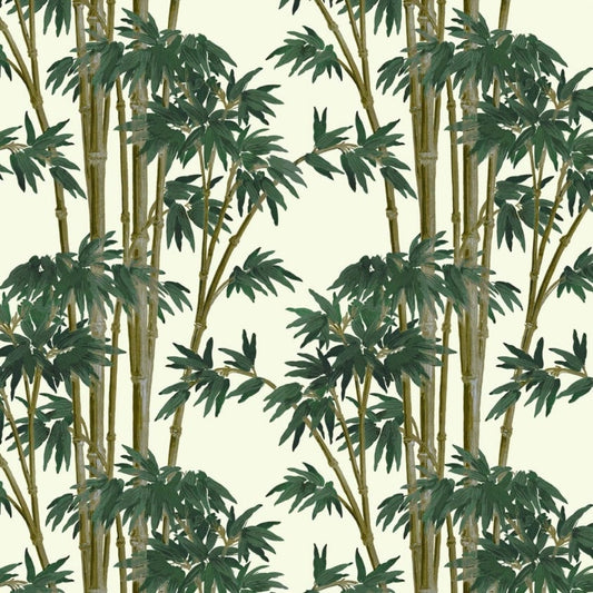 Bambusa Wallpaper - Antique-White - House of Hackney - 1-WA-BAM-DI-WHT-XXX - Morris Wallpaper
