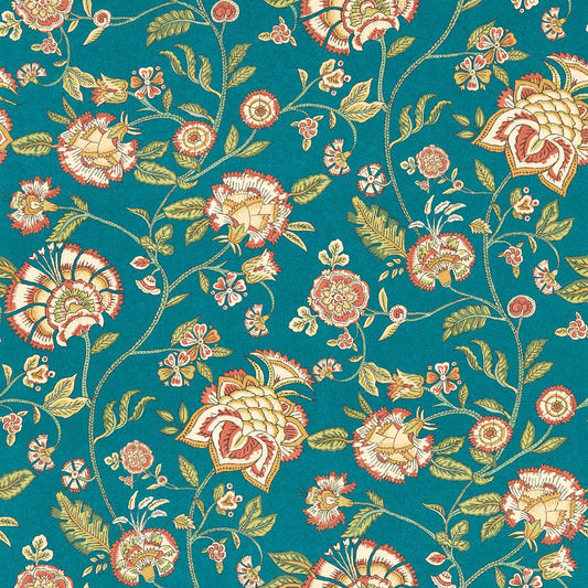 Barmeri Wallpaper - Spice/Teal - Clarke & Clarke - W0232/04 - Morris Wallpaper