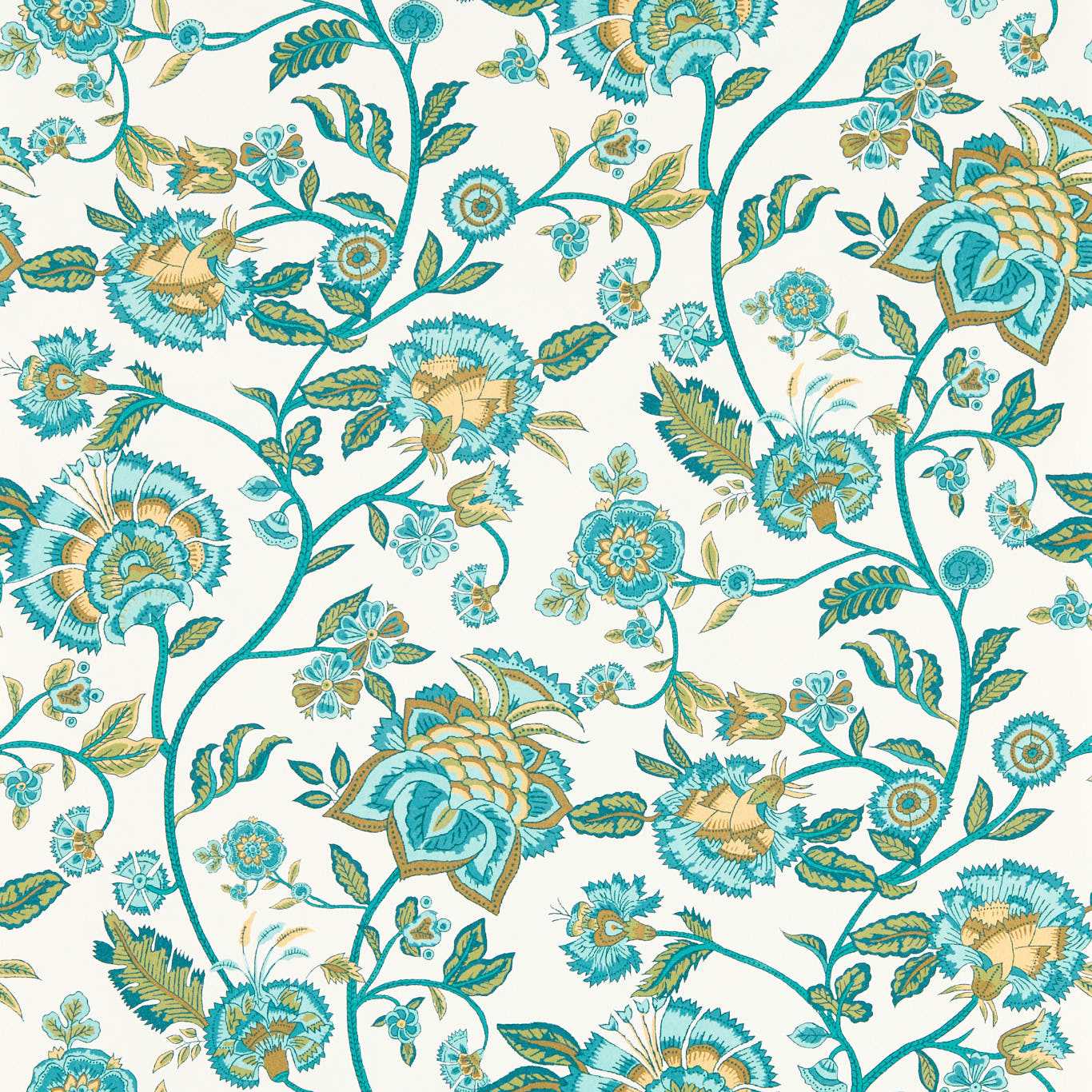 Barmeri Wallpaper - Teal - Clarke & Clarke - W0232/05 - Morris Wallpaper