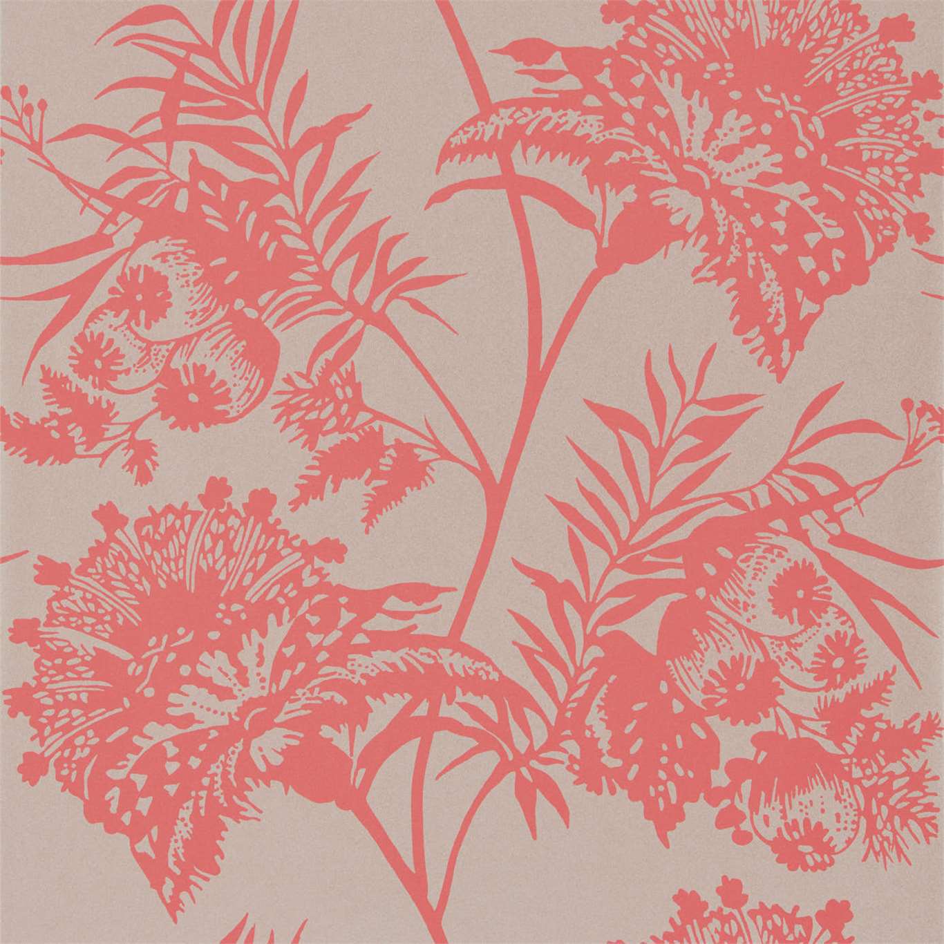 Bavero Wallpaper - Coral - Harlequin - HZAP111766 - Morris Wallpaper