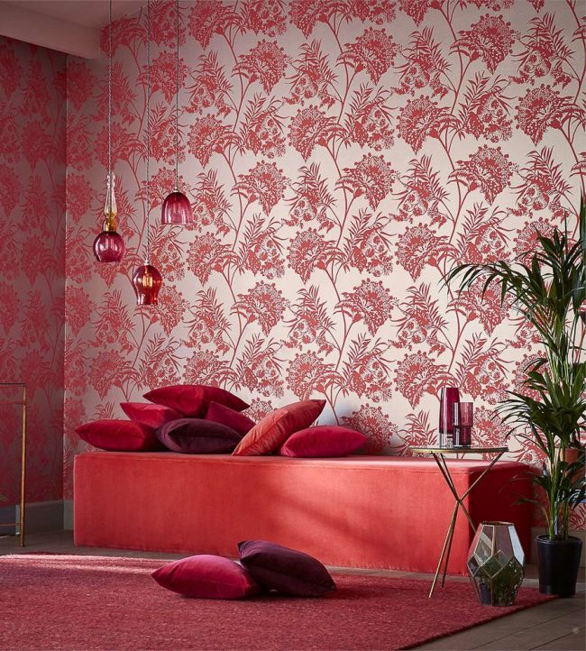 Bavero Wallpaper - Coral - HZAP111766 - Harlequin - Morris Wallpaper
