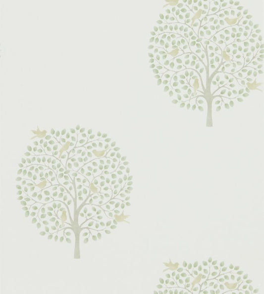 Bay Tree Wallpaper - Celadon/Flint - DHPO216359 - Sanderson - Morris Wallpaper