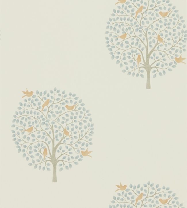 Bay Tree Wallpaper - Copper/Denim - DHPO216361 - Sanderson - Morris Wallpaper