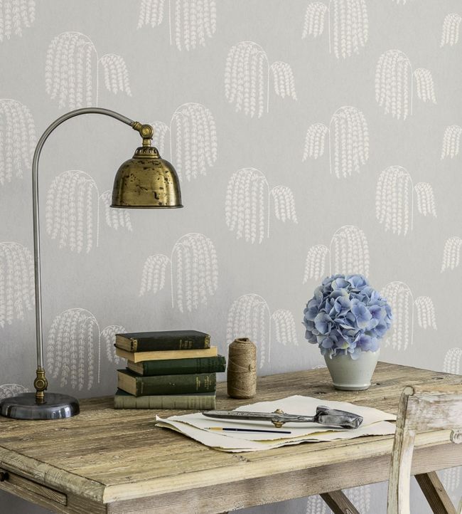 Bay Willow Wallpaper - Ivory/Gold - DWAP216271 - Sanderson - Morris Wallpaper