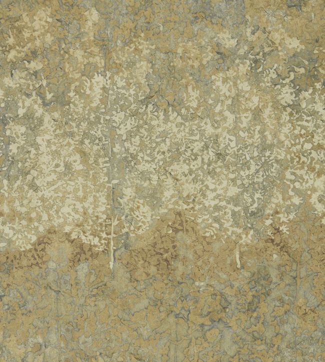 Belvoir Wallpaper - Blue / Amber - ZKEM312651 - Zoffany – Morris Wallpaper