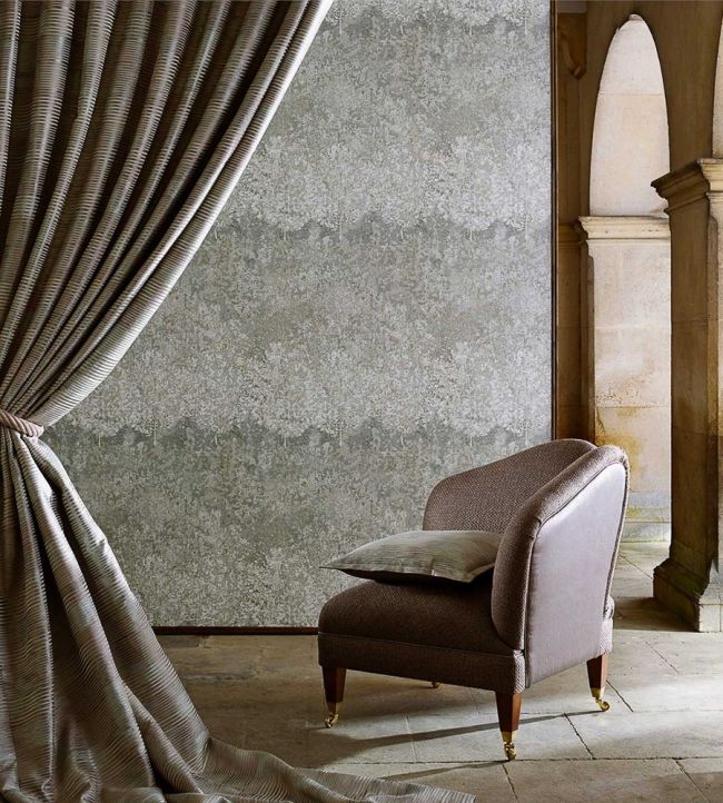 Belvoir Wallpaper - Mineral - ZKEM312652 - Zoffany - Morris Wallpaper