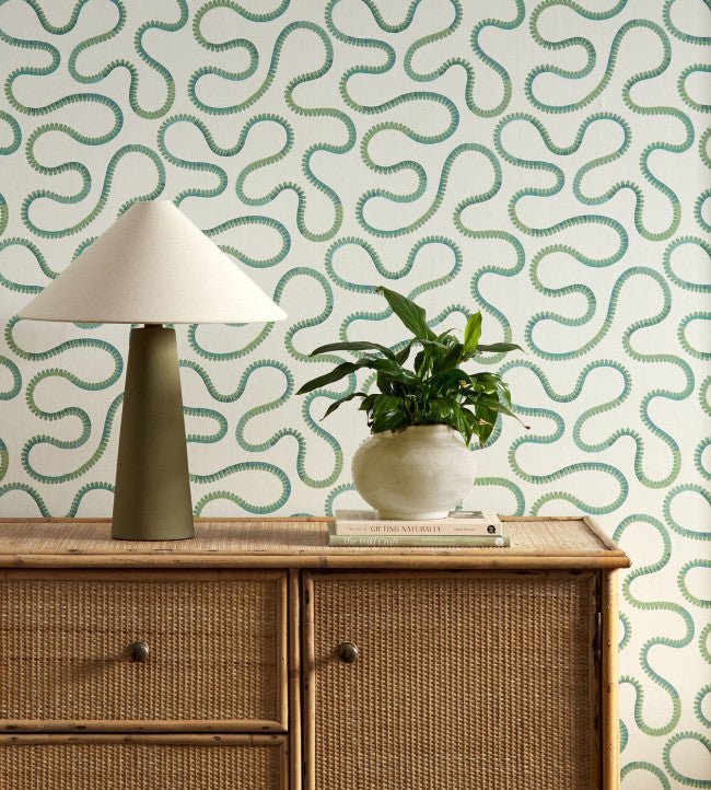 Bimble Wallpaper - Evergreen - Scion - NSCW113248 - Morris Wallpaper
