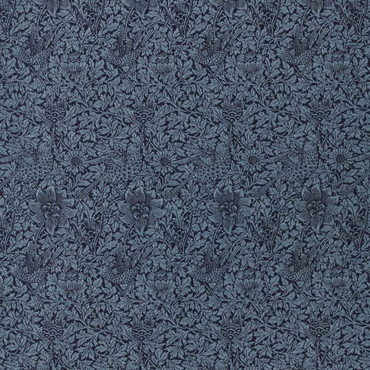 Bird & Anemone Weave Outdoor Fabric - Indigo - Morris & Co - 237579 - Premier Wallcovering