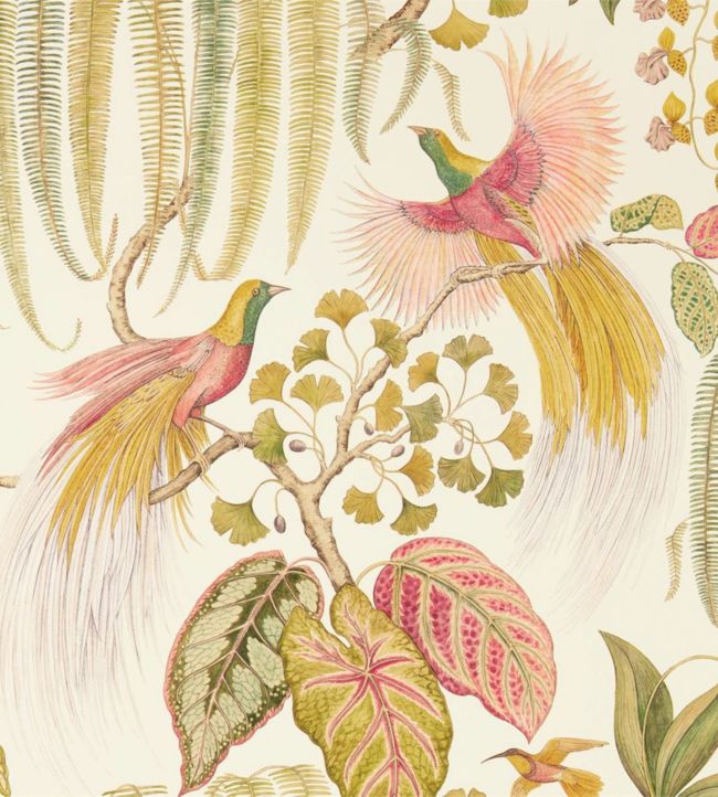 Bird Of Paradise Wallpaper - Olive - DGLW216653 - Sanderson - Morris Wallpaper