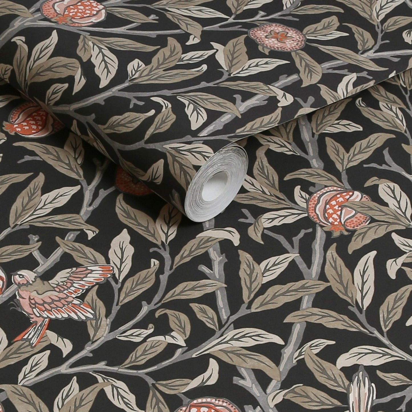 Bird & Pomegranate Wallpaper - Charcoal - 124258 - William Morris AH - Premier Wallcovering