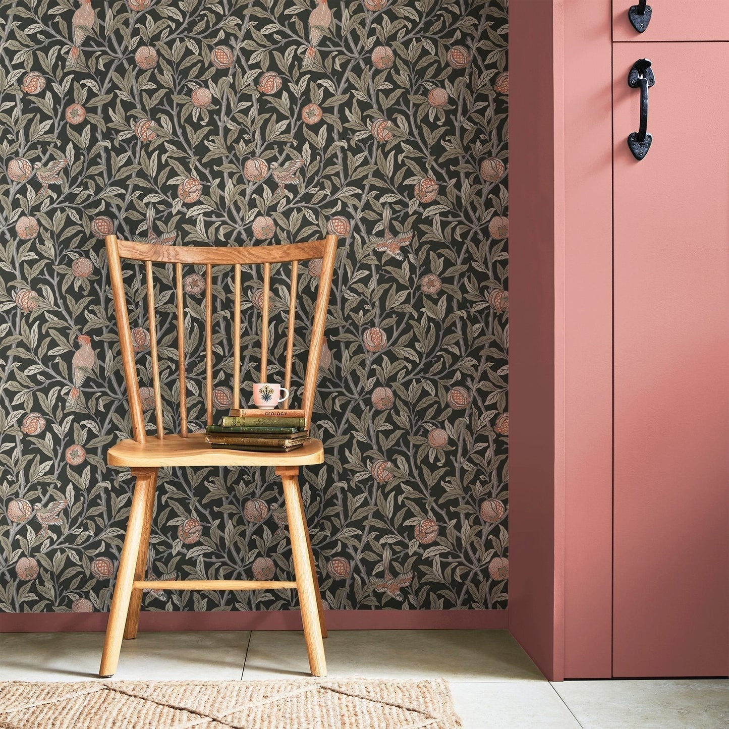 Bird & Pomegranate Wallpaper - Charcoal - 124258 - William Morris AH - Premier Wallcovering