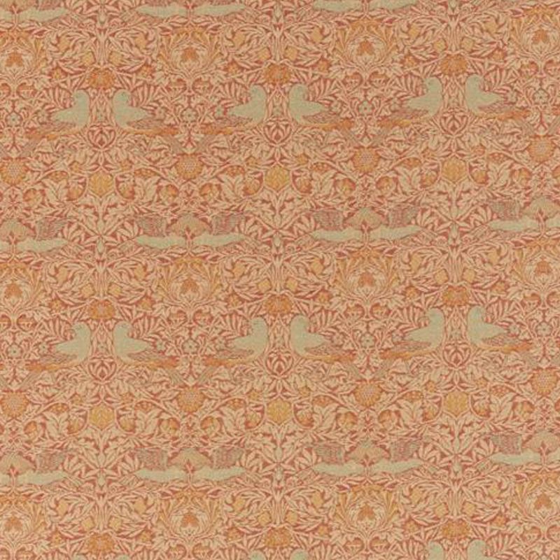 Bird Weave Fabric - Brick - Morris & Co - 236846 - Premier Wallcovering