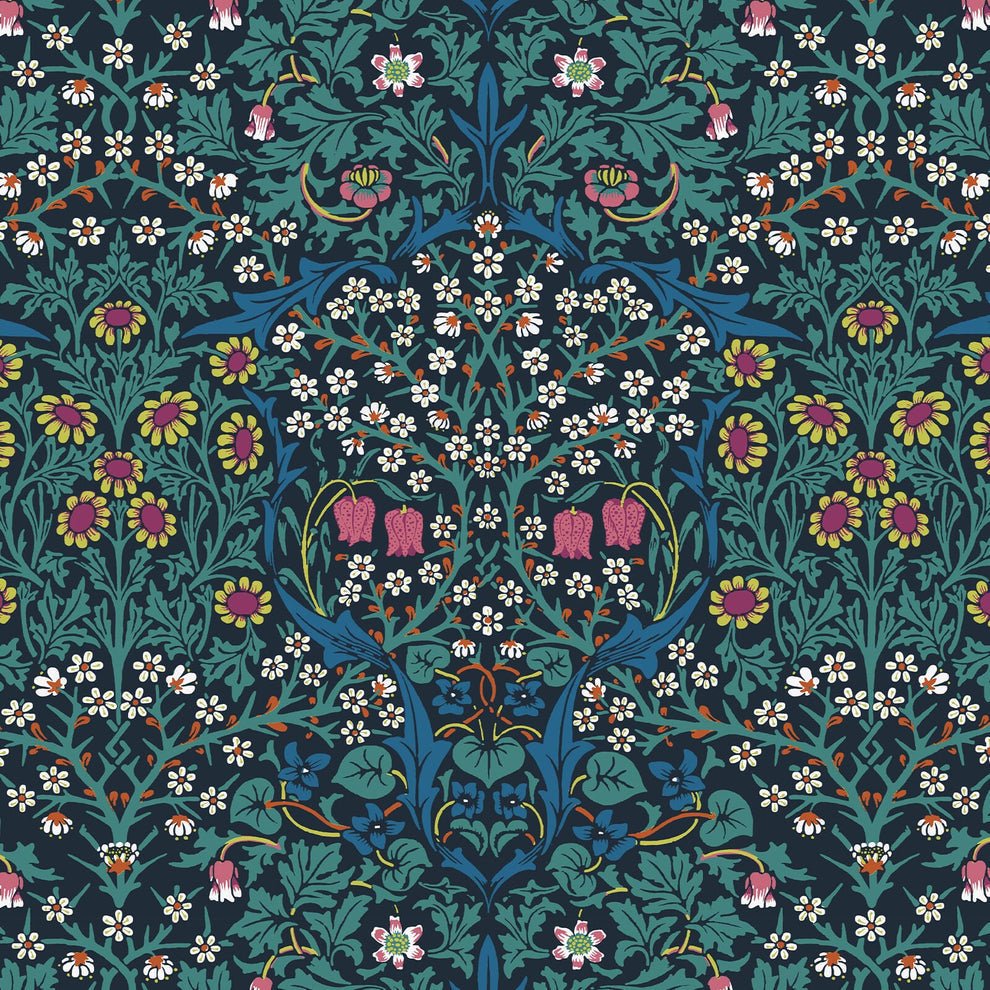 Blackthorn Wallpaper - Emerald - House of Hackney - 1-WA-BLA-DI-EME-XXX - Morris Wallpaper
