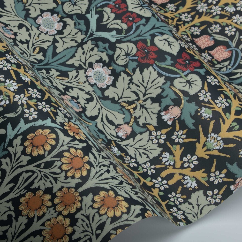 Blackthorn Wallpaper - Indigo - 217380 - Morris Wallpaper WD