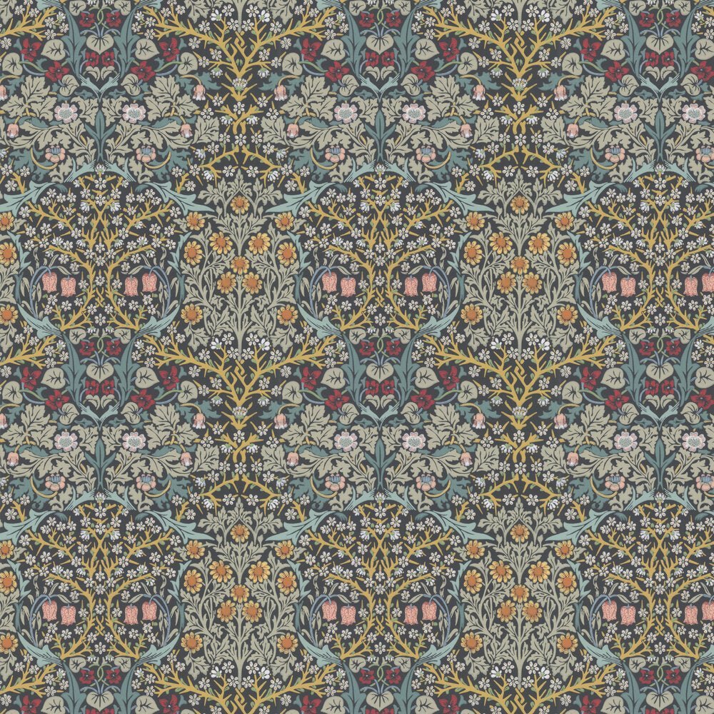 Blackthorn Wallpaper - Indigo - 217380 - Morris Wallpaper WD