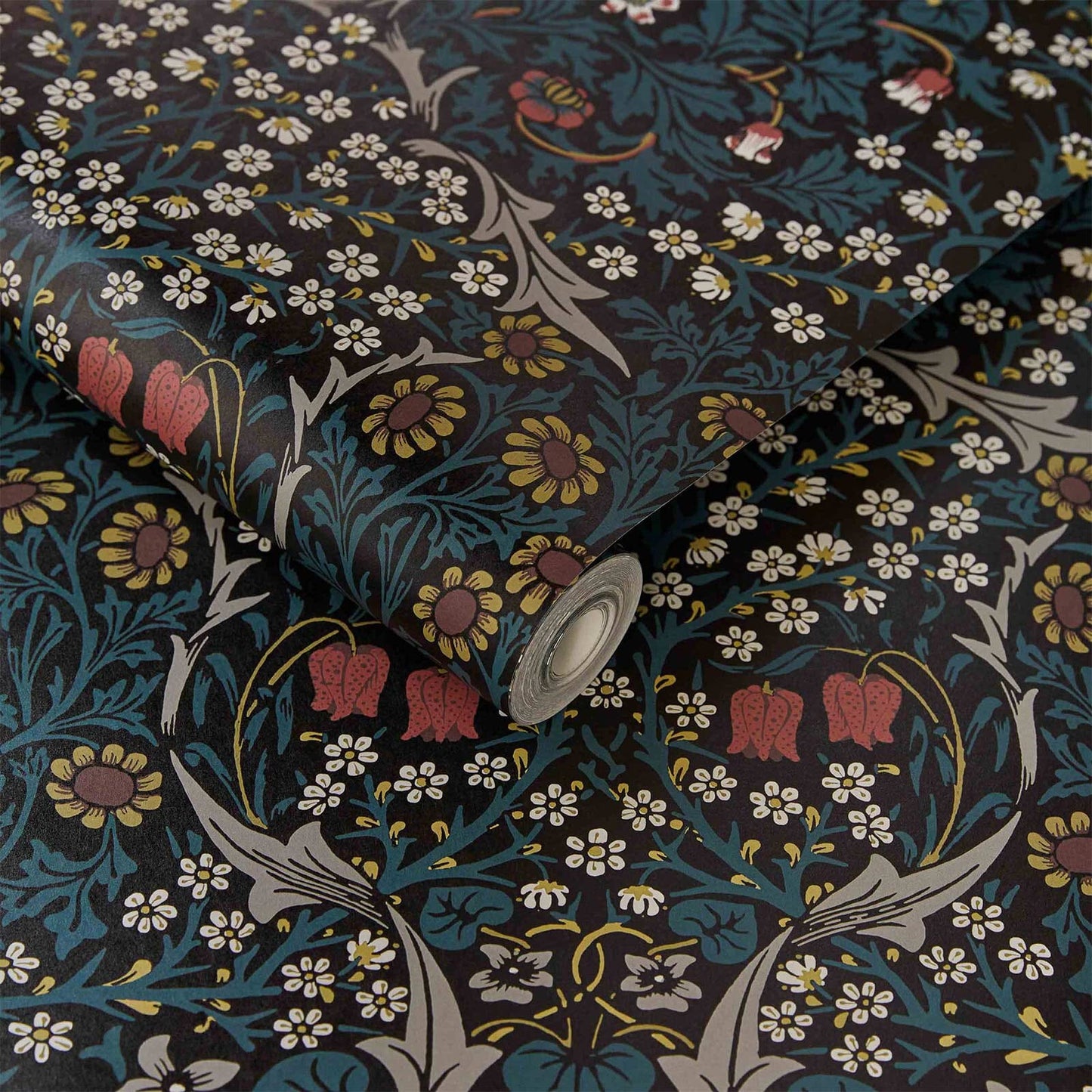 Blackthorn Wallpaper - Teal - House of Hackney - 1-WA-BLA-DI-TEA-XXX - Morris Wallpaper